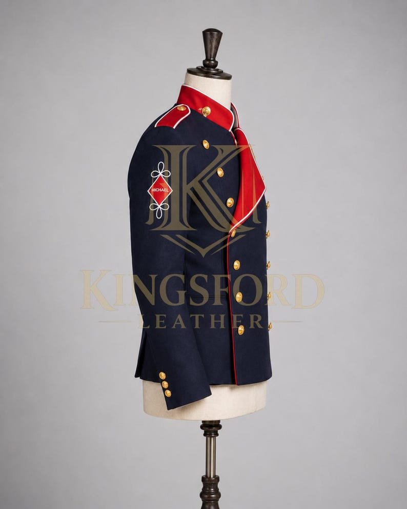Navy military officer jacket, gold buttons thumbnail 5